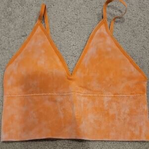 Zenana Padded V-Neck Bralette Cami – Bright Orange, Small